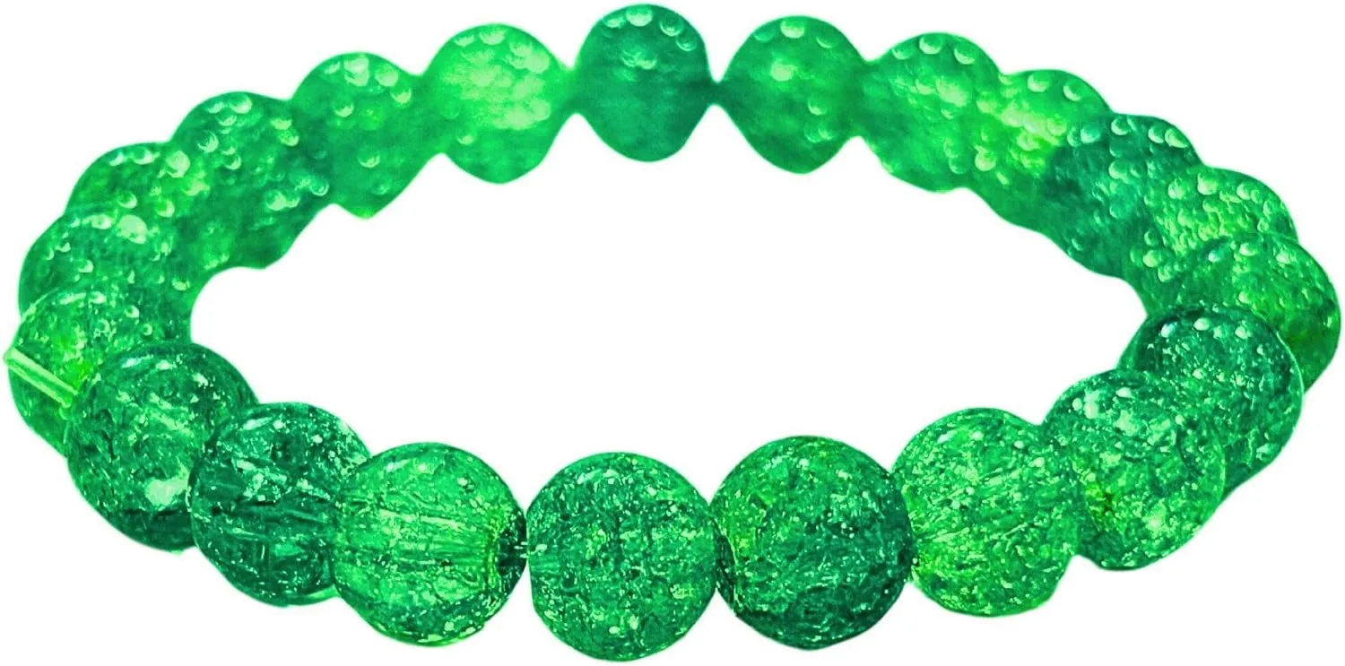 Crystal Beaded Stretch Bracelet Handmade Glass Bracelet for Women Men Colorful Crystal Beads Bracelet Elastic Round Bead Bracelets Jewelry Rhinestone Beads.