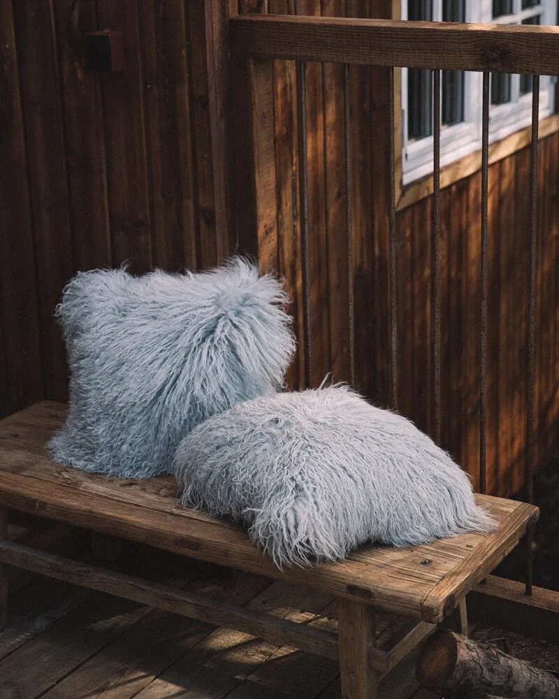 Curly Sheepskin Cushion | Doublesided | 56x56 cm | 40x40 cm
