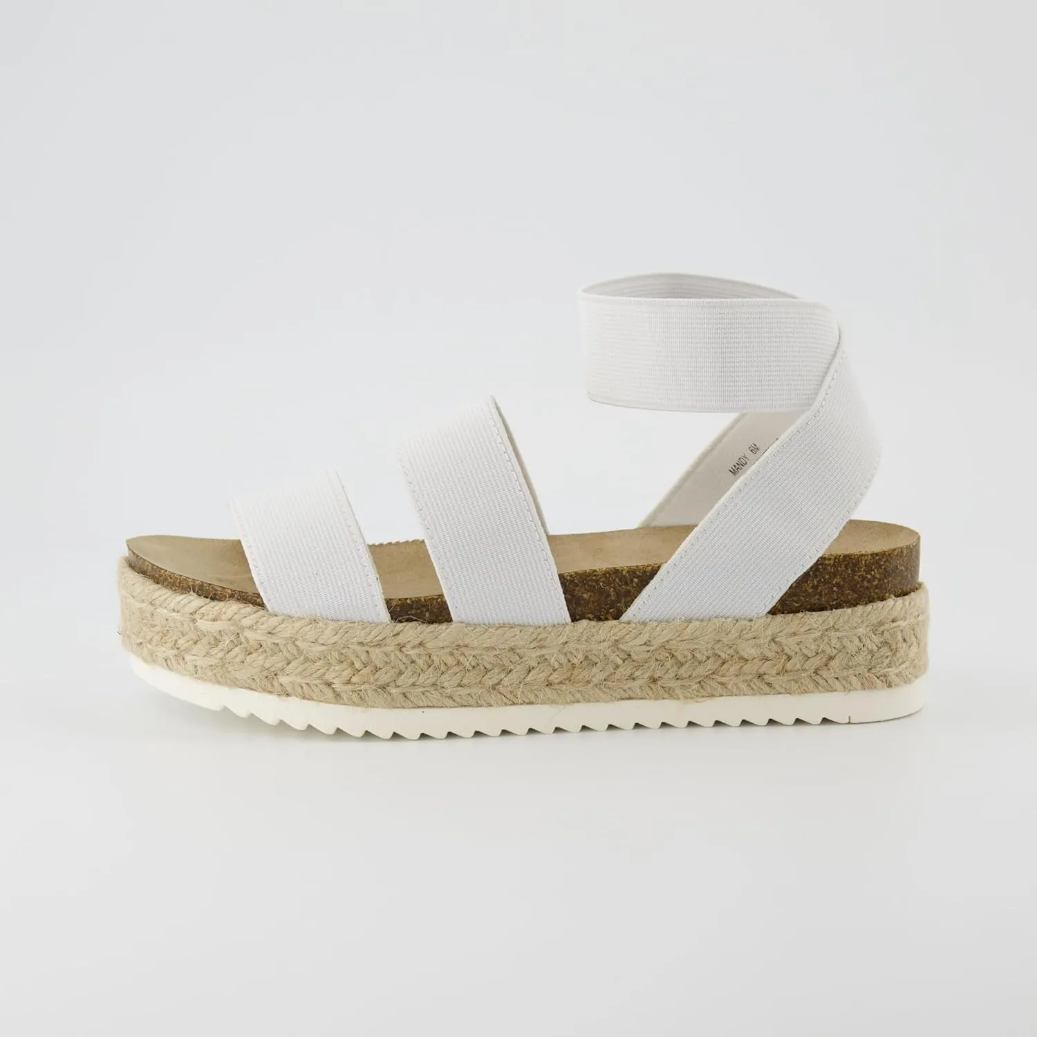 CUSHIONAIRE Women's Mandy Cork Espadrille Platform Sandal - Strappy Wedge with Arch Support,