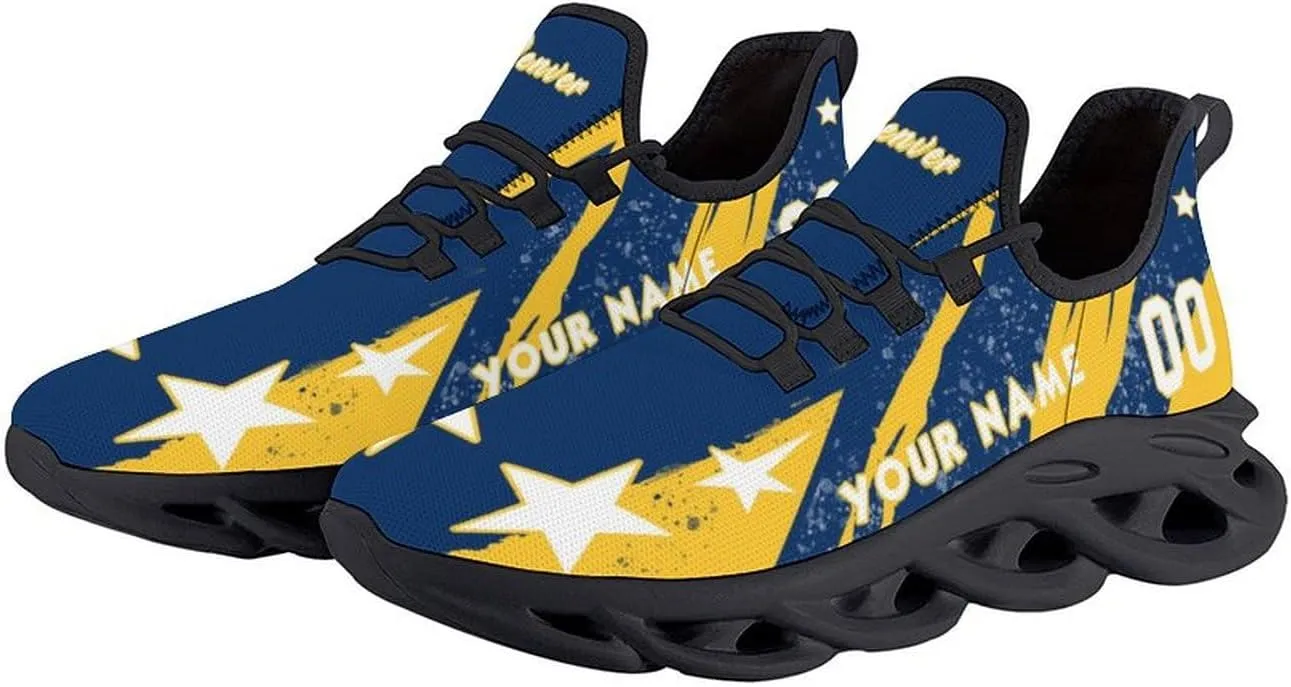 Custom Men's Sneakers Basketball Name & Number Breathable Fan Gift for Men Women Athletic Gym Slip-on Shoes Personalized White Black