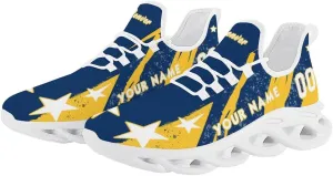Custom Men's Sneakers Basketball Name & Number Breathable Fan Gift for Men Women Athletic Gym Slip-on Shoes Personalized White Black