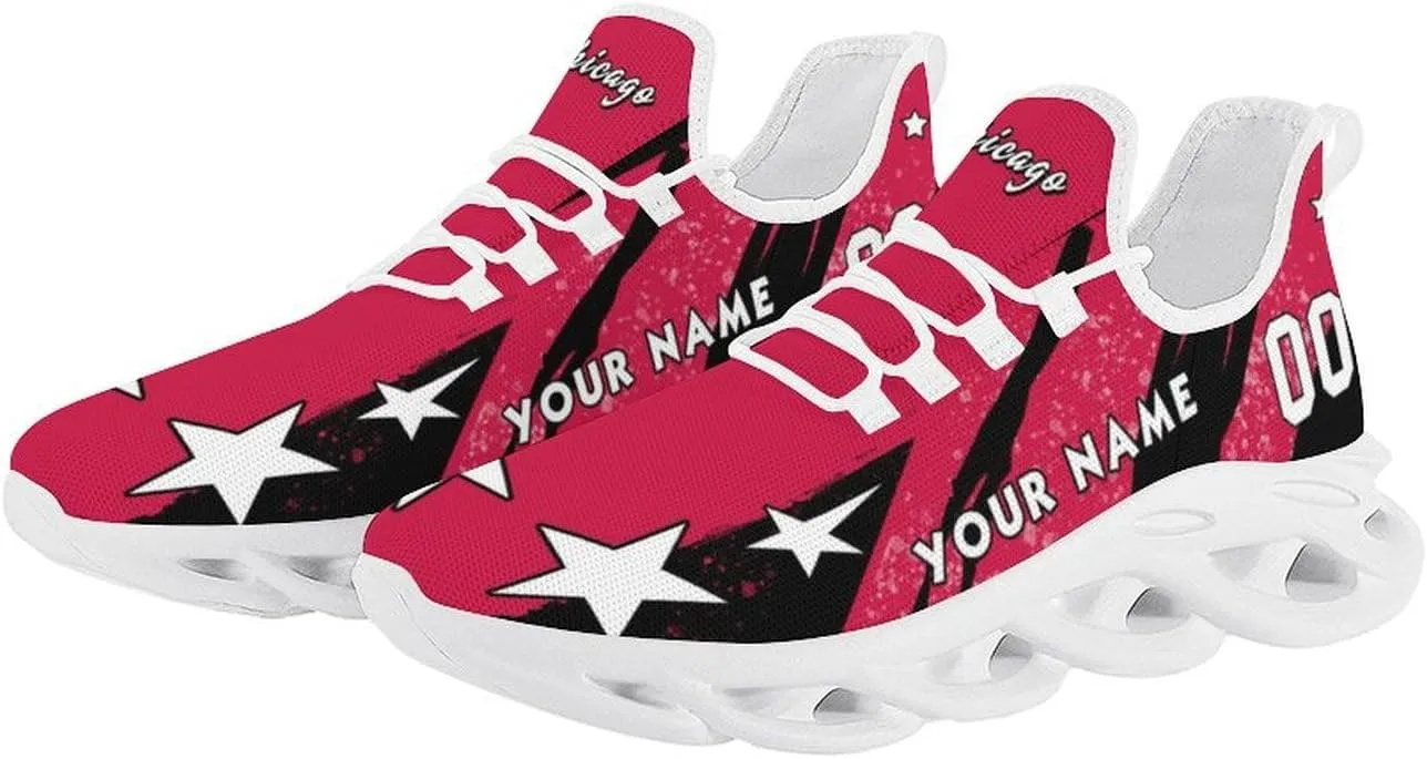 Custom Men's Sneakers Basketball Name & Number Breathable Fan Gift for Men Women Athletic Gym Slip-on Shoes Personalized White Black
