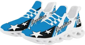 Custom Men's Sneakers Football Name & Number Breathable Fan Gift for Men Women Athletic Gym Slip-on Shoes Personalized