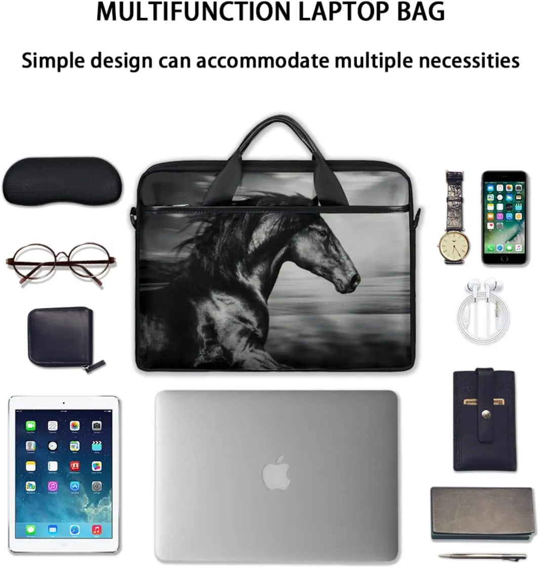 Cute Butterfly Laptop Shoulder Messenger Bag Waterproof Laptop Briefcase with Handle and Padded Strap Case Sleeve