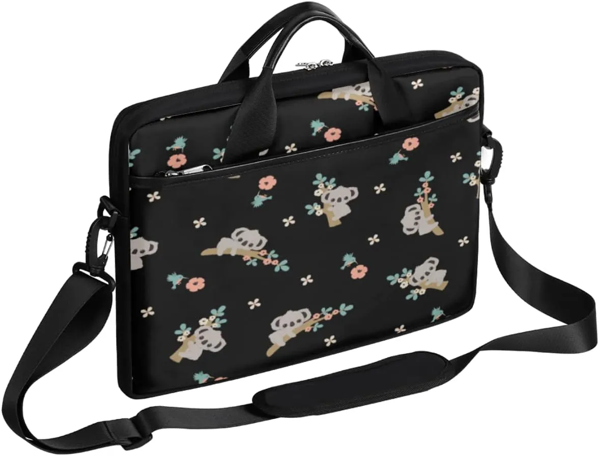 Cute Koala Animals Laptop Shoulder Messenger Bag Waterproof Laptop Briefcase with Handle and Padded Strap Case Sleeve