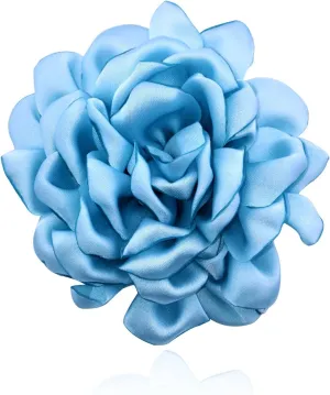 Dainty Fabric Flower Brooches Large Silk Lapel Pin Elegant Camellia Flower Brooch Pins for Women Classic Formal Occasions Clothing Accessories