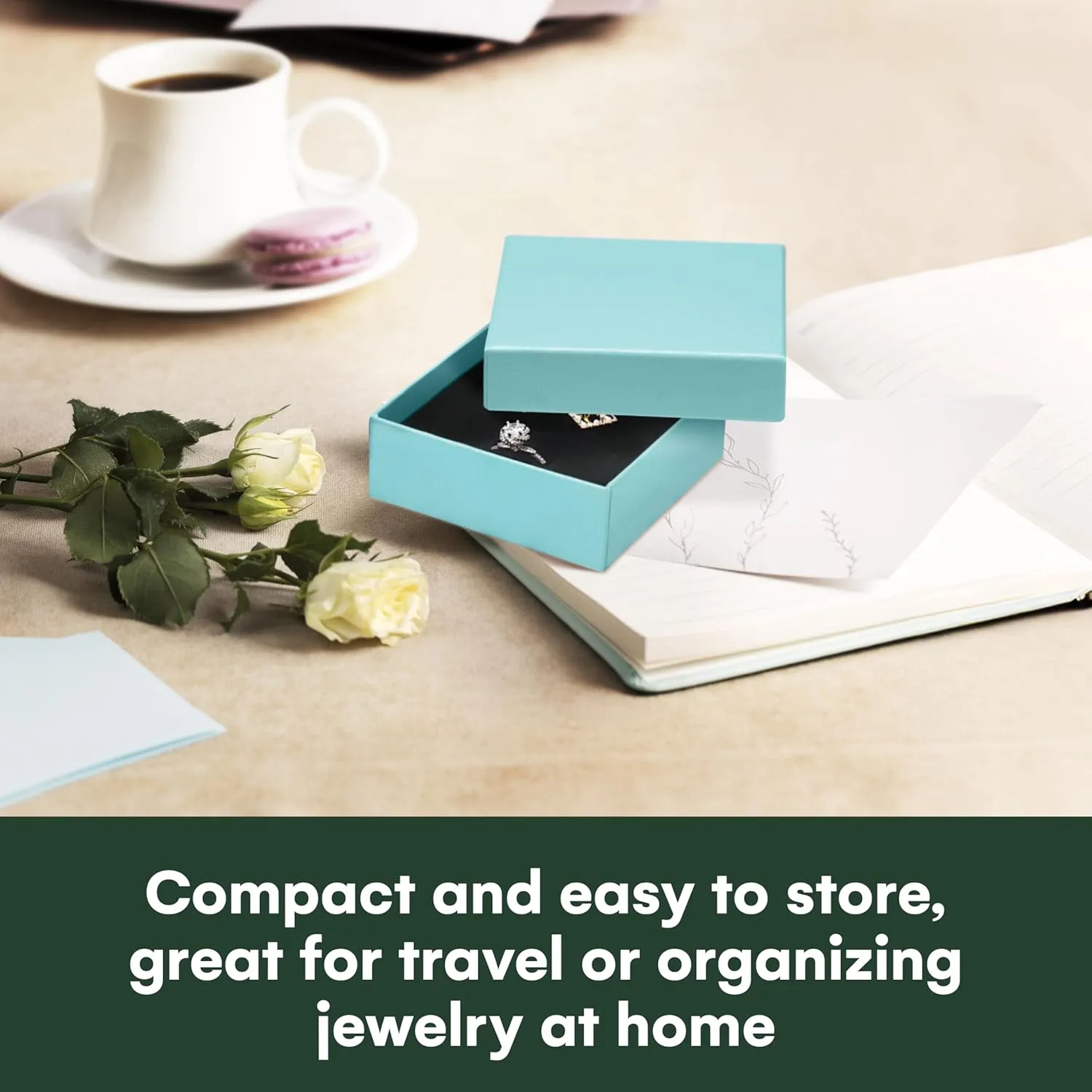 Dawhud Direct Premium Jewelry Box Gift - Small Cardboard Jewelry Boxes Packaging For Earring, Bracelet, Necklace, Watches, Keychain Box, Cards, Letters - Small Gift Boxes With Lids