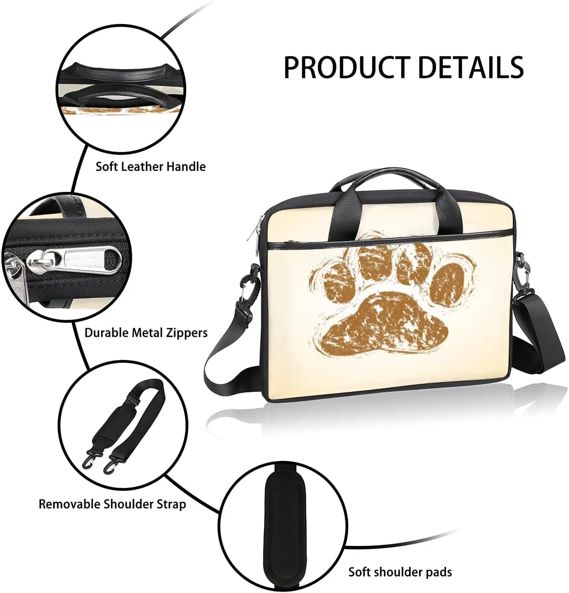 Dinosaur Seamless Laptop Shoulder Messenger Bag Waterproof Laptop Briefcase with Handle and Padded Strap Case Sleeve