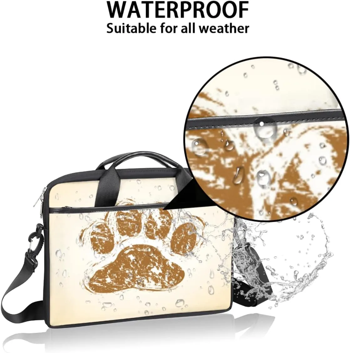 Dinosaur Seamless Laptop Shoulder Messenger Bag Waterproof Laptop Briefcase with Handle and Padded Strap Case Sleeve