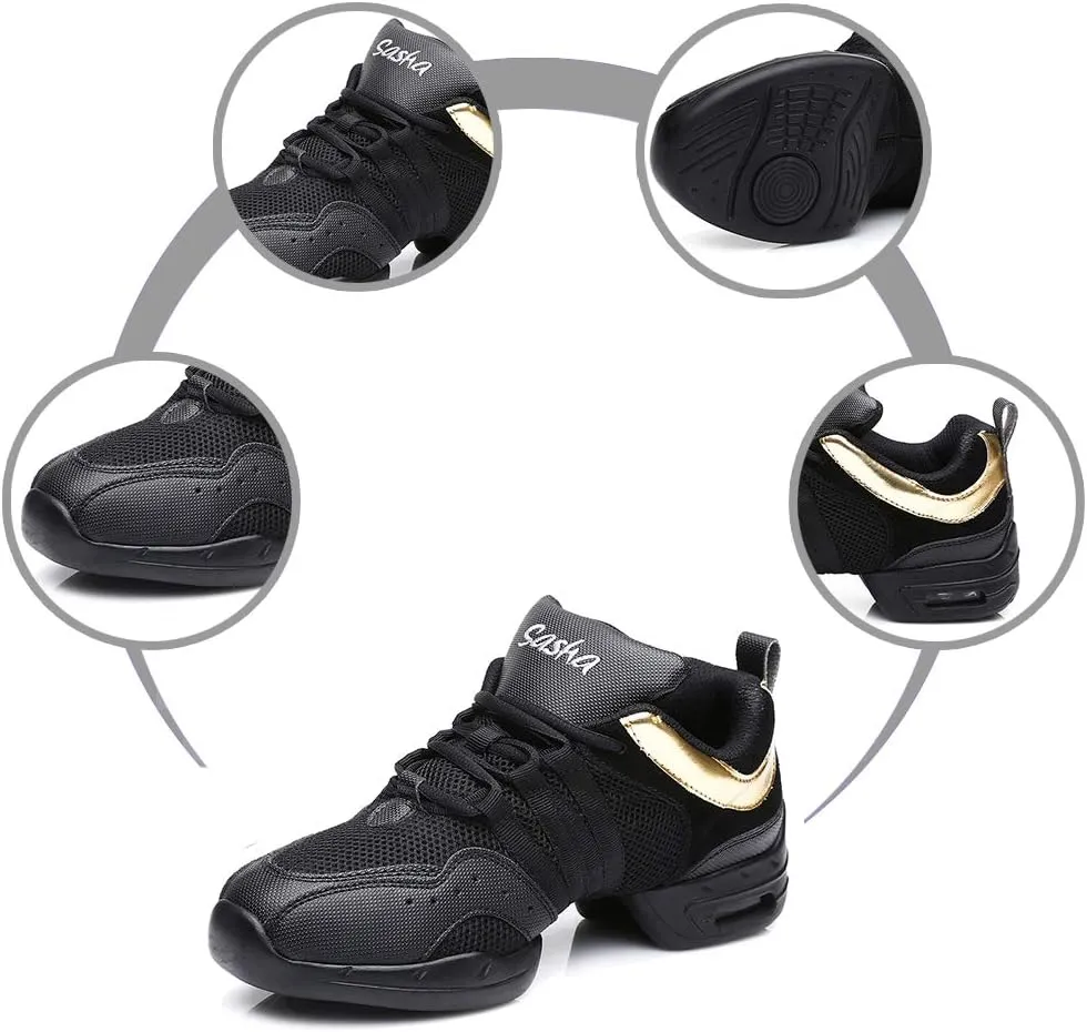 DKZSYIM Men and Women's Boost Dance Sneaker/Modern Jazz Ballroom Performance Dance-Sneakers Sports Shoes,Model B55/B56