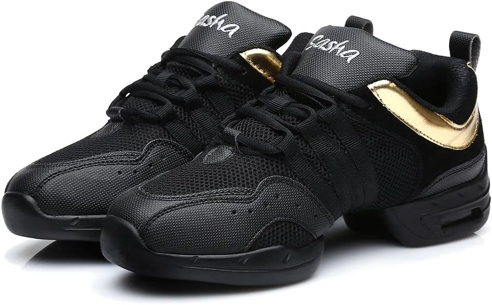 DKZSYIM Men and Women's Boost Dance Sneaker/Modern Jazz Ballroom Performance Dance-Sneakers Sports Shoes,Model B55/B56