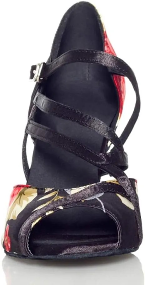 DKZSYIM Women's Latin Dance Shoes Ballroom Performance Salsa Party Dancing Shoes,Model YCL008