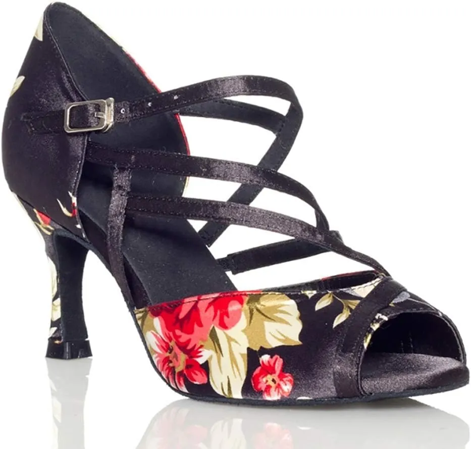 DKZSYIM Women's Latin Dance Shoes Ballroom Performance Salsa Party Dancing Shoes,Model YCL008