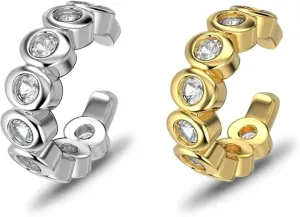 Ear Cuff Earrings 925 Sterling Silver Gold Ear Cuffs Non Piercing Earrings Cartilage Hoop Clip On Ear Cuff Jewelry for Women