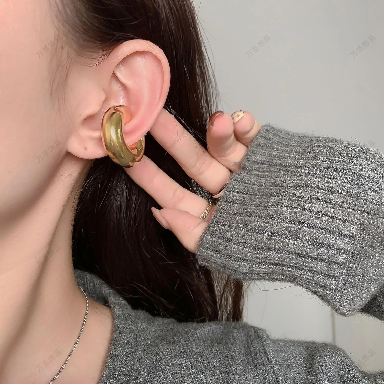 Ear Cuff Earrings for Women Chunky Ear Cuff Colourful Non Pierced Ear Cuff Non Piercing Clip On Cartilage Wrap Cuff Earrings Jewelry Gifts