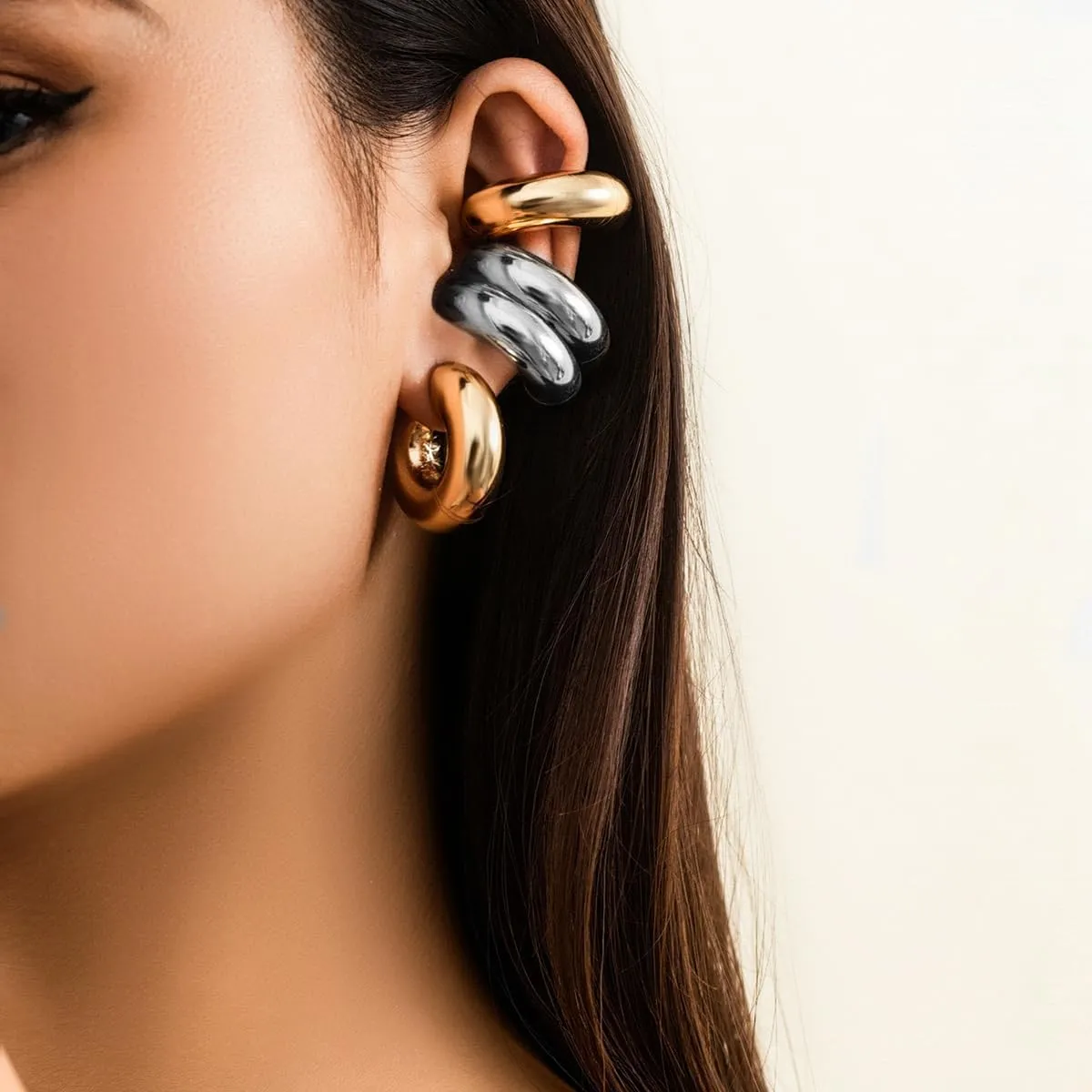 Ear Cuff Earrings for Women Chunky Ear Cuff Colourful Non Pierced Ear Cuff Non Piercing Clip On Cartilage Wrap Cuff Earrings Jewelry Gifts