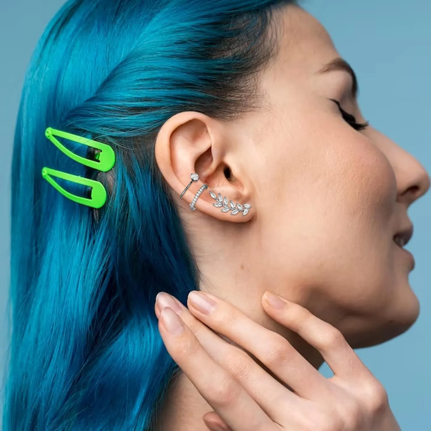 Ear Cuff Earrings for Women Trendy Ear Cuffs Non Piercing Clip on Earrings Sparkling Ear Cuffs Fake Earrings Cartilage Cubic Zirconia Earrings Jewelry