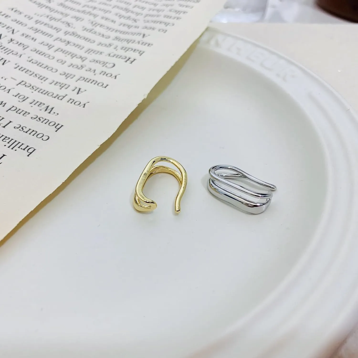 Ear Cuffs Earrings for Women, No Piercing, Adjustable Minimalist Geometric jewelry