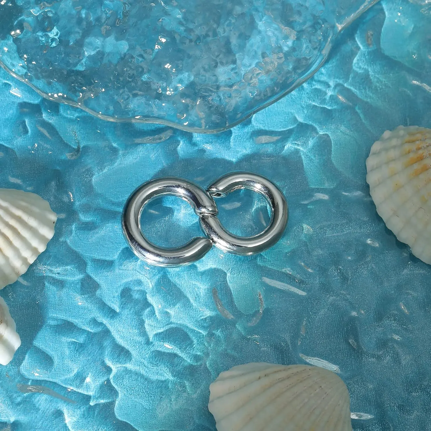 Ear Cuffs for Women,Ear Cuff, Chunky Huggie Hoop Earrings,Cartilage Upper Non Piercing,14k Gold and Silver Set 2pcs