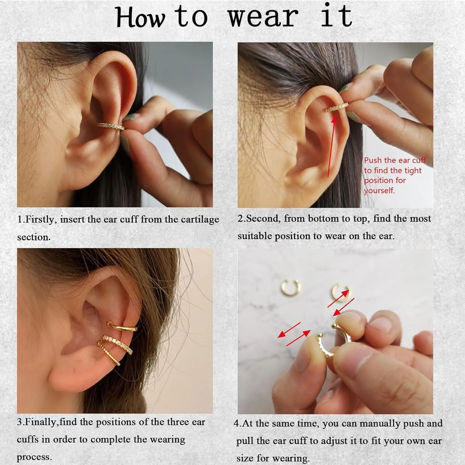 Ear Cuffs Non Piercing Ear Cuff Earrings for Women Trendy Stuff Ear Cuffs Earrings Cartilage Earring Jewelry Couple Gifts Boho Summer Beach Essentials