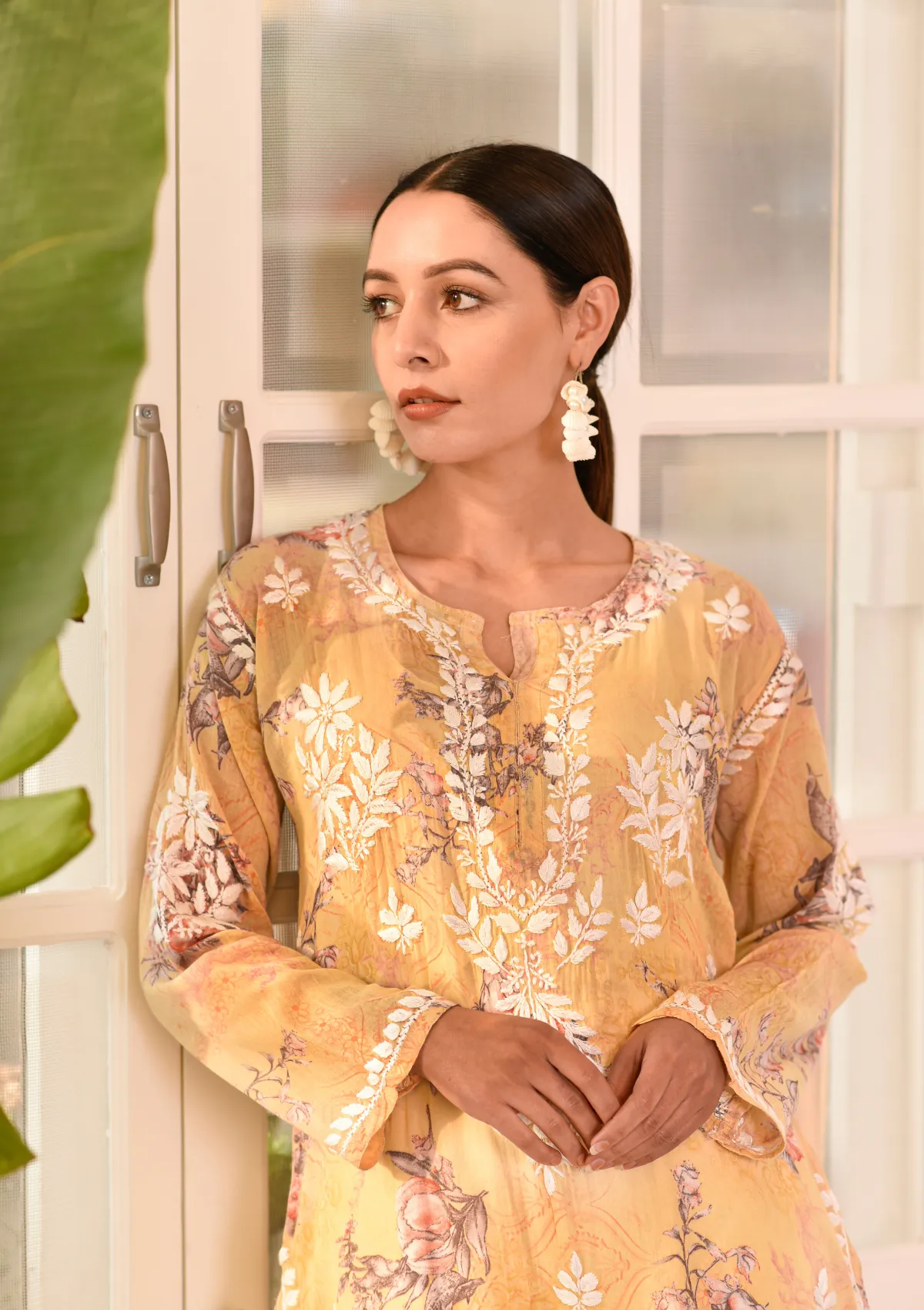 Eliza Mulmul Straight Kurta