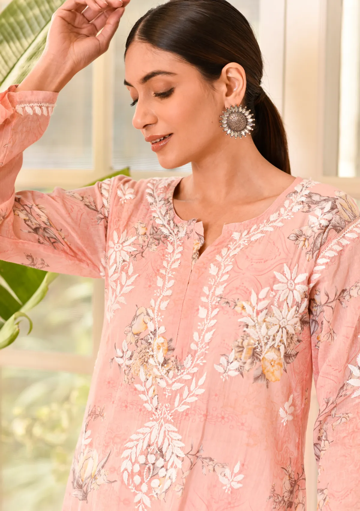Eliza Mulmul Straight Kurta