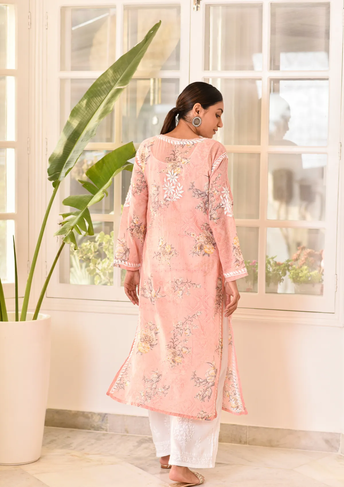 Eliza Mulmul Straight Kurta