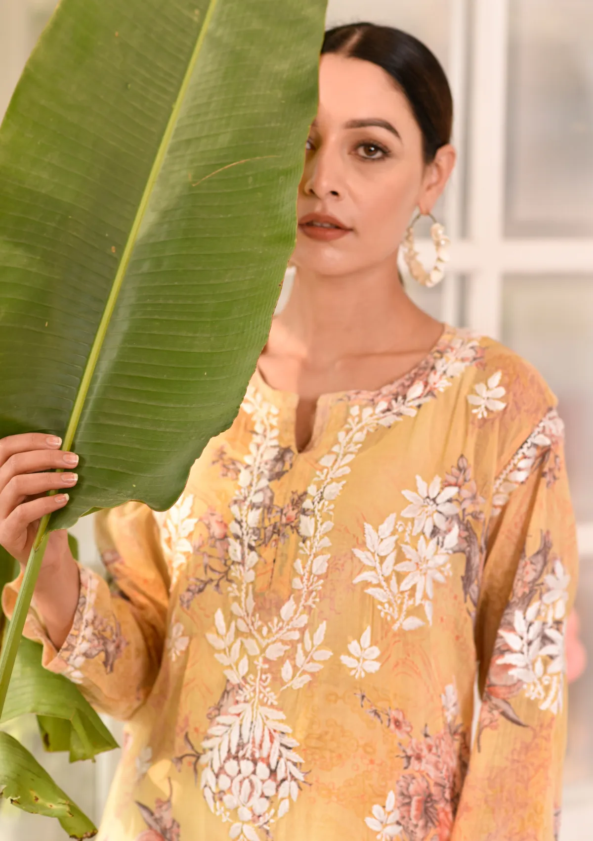 Eliza Mulmul Straight Kurta
