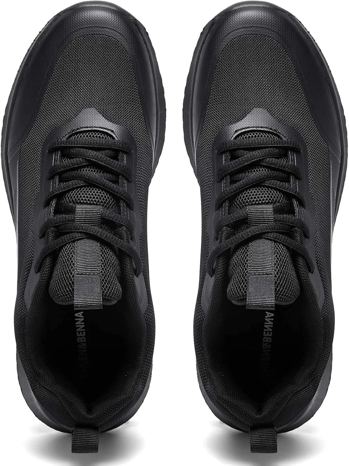 ENLEN&BENNA TRM Non Slip Shoes for Men Food Service Comfortable Slip Resistant Long Time Standing Work Shoes Restaurant Kitchen Chef Black Fashion Mesh Sneakers