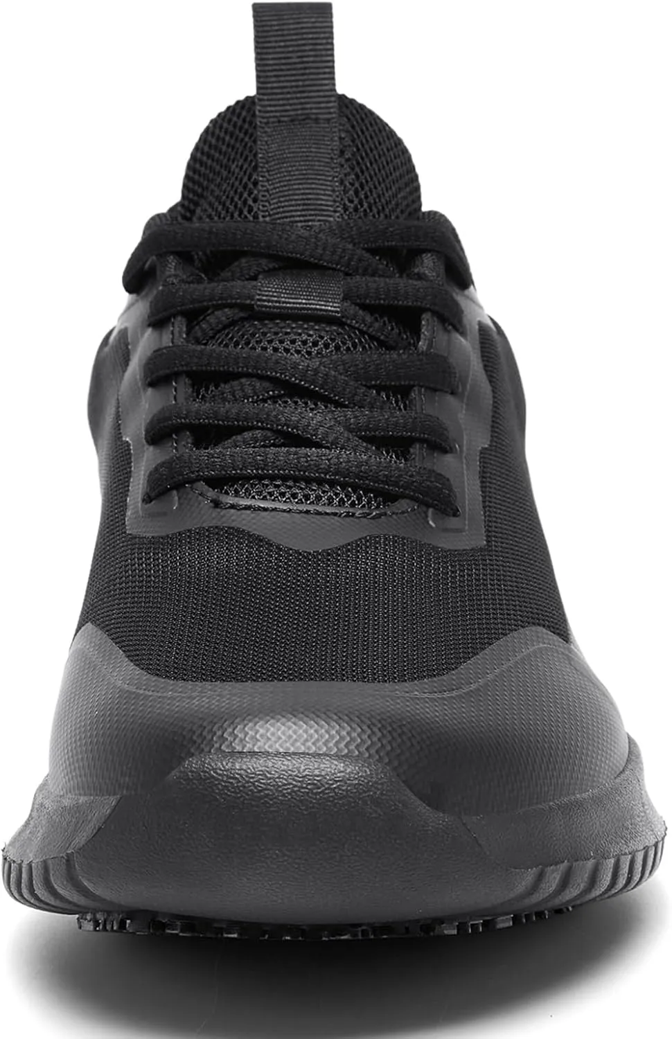 ENLEN&BENNA TRM Non Slip Shoes for Men Food Service Comfortable Slip Resistant Long Time Standing Work Shoes Restaurant Kitchen Chef Black Fashion Mesh Sneakers