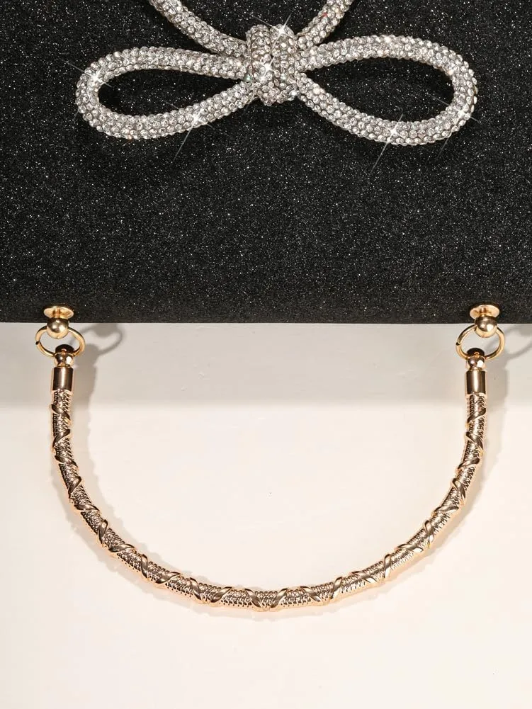 Evening Clutch Purses Women Sparkly Bow Evening Handbags Crossbody Clutch Purse Shoulder Bag Wedding Party Prom