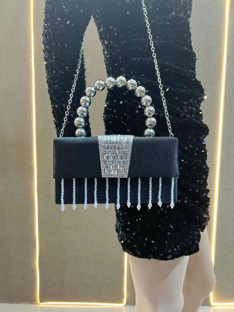 Evening Clutch Purses Women Sparkly Box Evening Handbags Crossbody Clutch Purse Trendy Shoulder Bag Wedding Prom Party