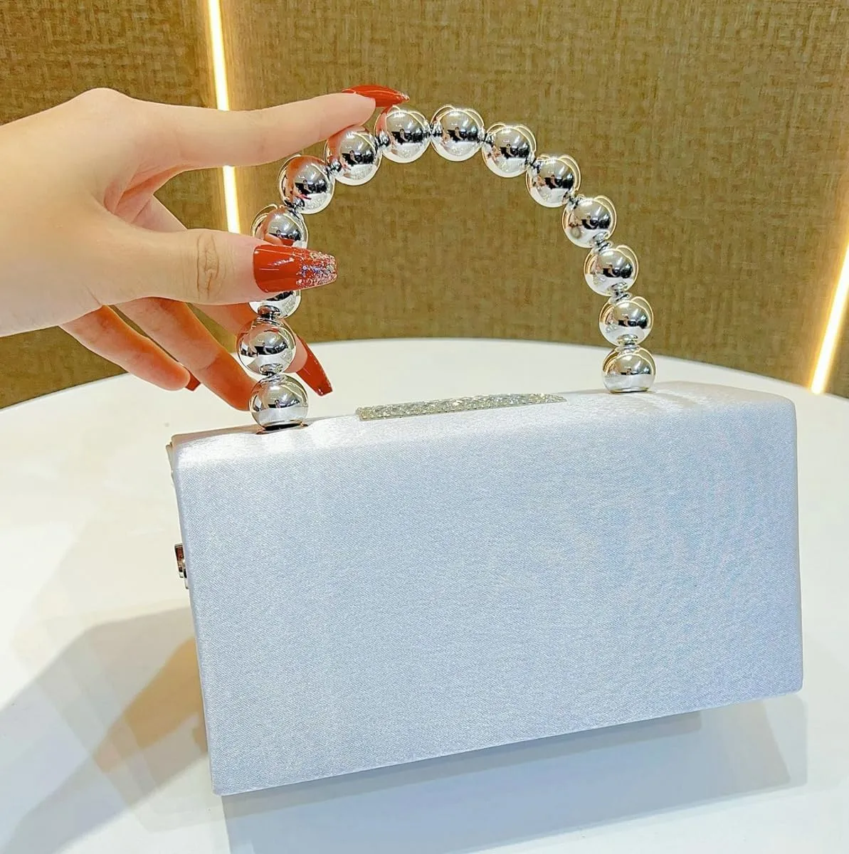 Evening Clutch Purses Women Sparkly Box Evening Handbags Crossbody Clutch Purse Trendy Shoulder Bag Wedding Prom Party