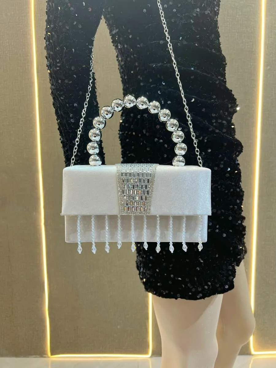 Evening Clutch Purses Women Sparkly Box Evening Handbags Crossbody Clutch Purse Trendy Shoulder Bag Wedding Prom Party