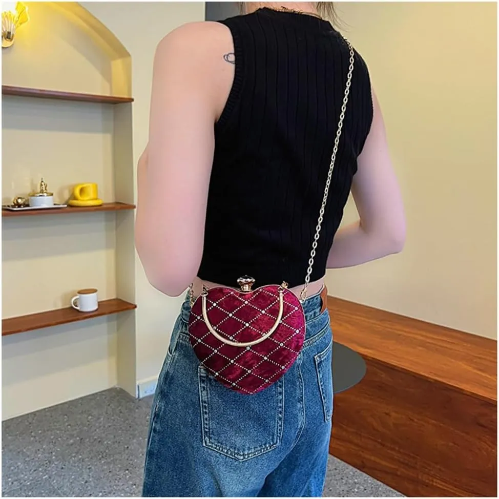 Evening Clutch Purses Women Sparkly Love Evening Handbags Crossbody Clutch Purse Trendy Shoulder Bag Wedding Prom Party