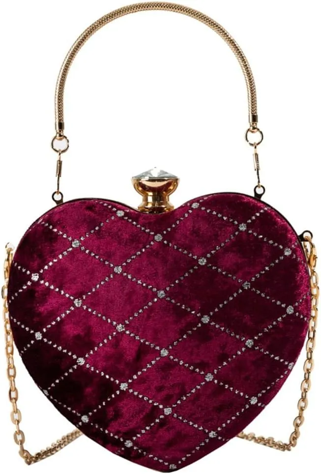 Evening Clutch Purses Women Sparkly Love Evening Handbags Crossbody Clutch Purse Trendy Shoulder Bag Wedding Prom Party