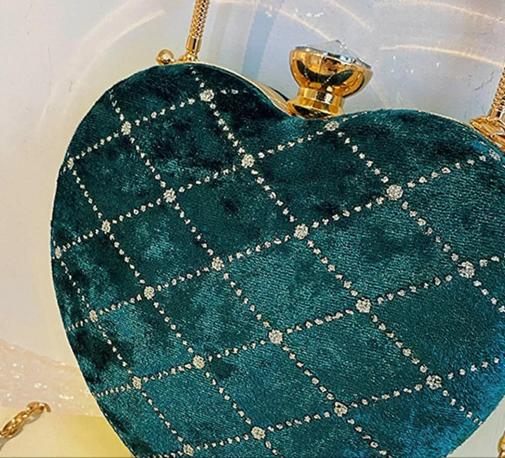 Evening Clutch Purses Women Sparkly Love Evening Handbags Crossbody Clutch Purse Trendy Shoulder Bag Wedding Prom Party