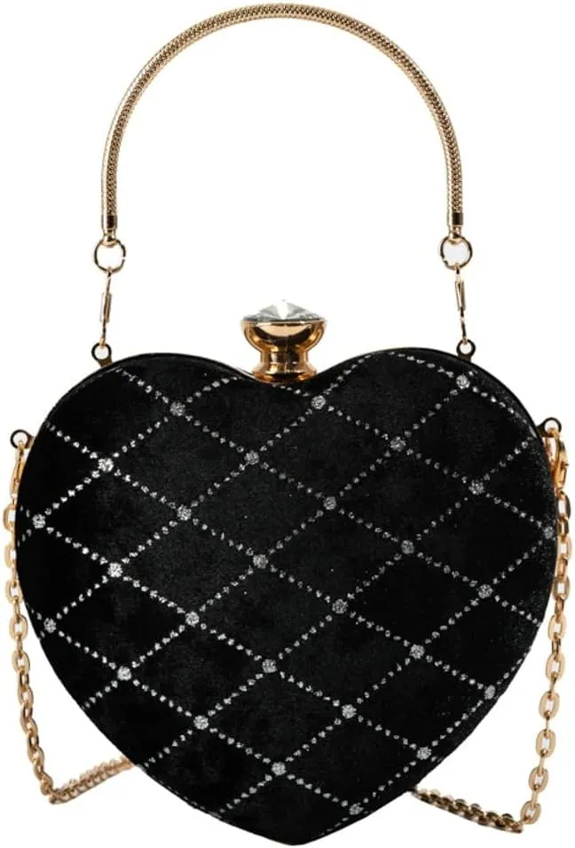 Evening Clutch Purses Women Sparkly Love Evening Handbags Crossbody Clutch Purse Trendy Shoulder Bag Wedding Prom Party