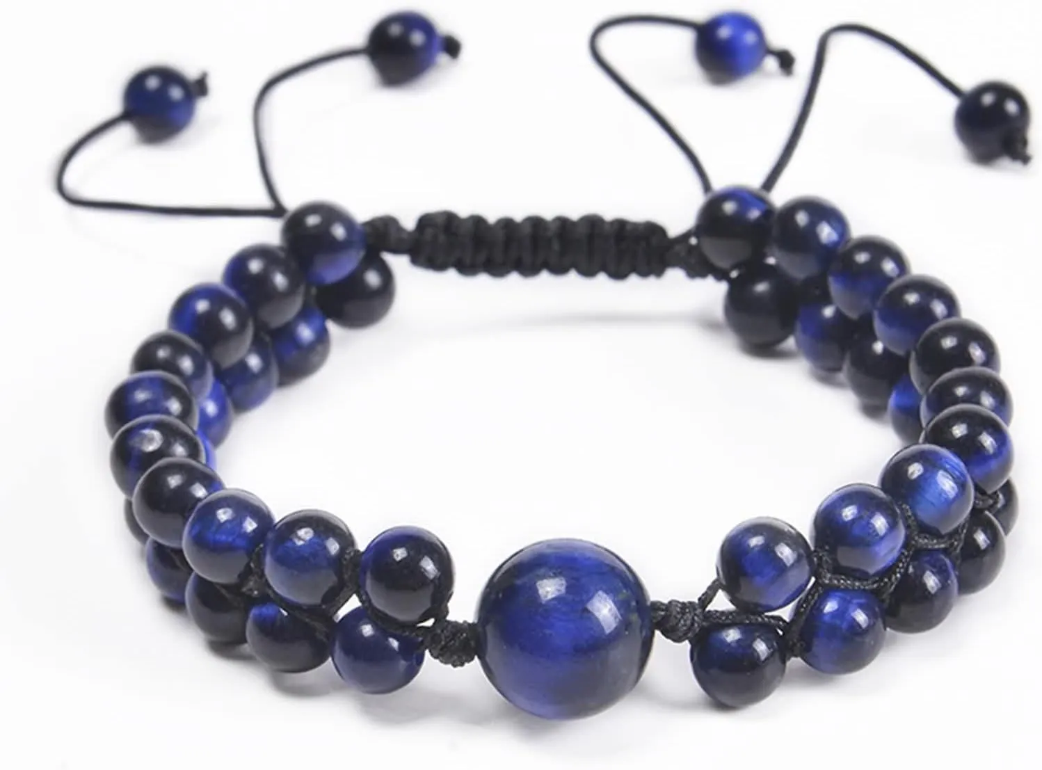 Family Bracelet, Beads Bracelets for Women Two Layer Braided Vintage Healing Jewelry for Mens Gifts