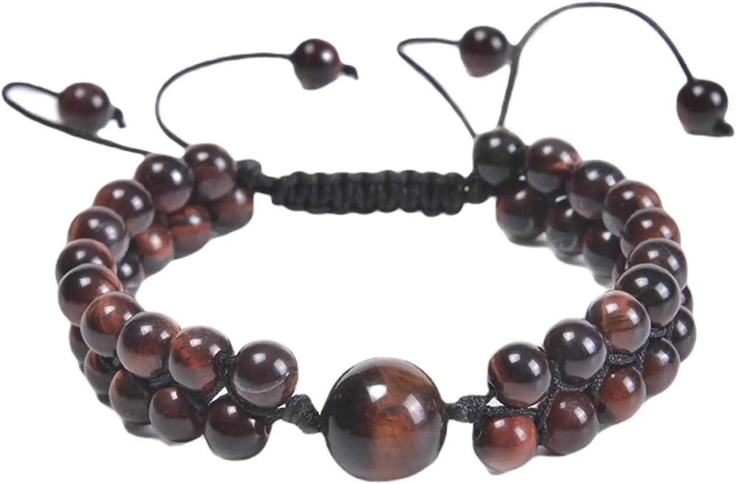 Family Bracelet, Beads Bracelets for Women Two Layer Braided Vintage Healing Jewelry for Mens Gifts