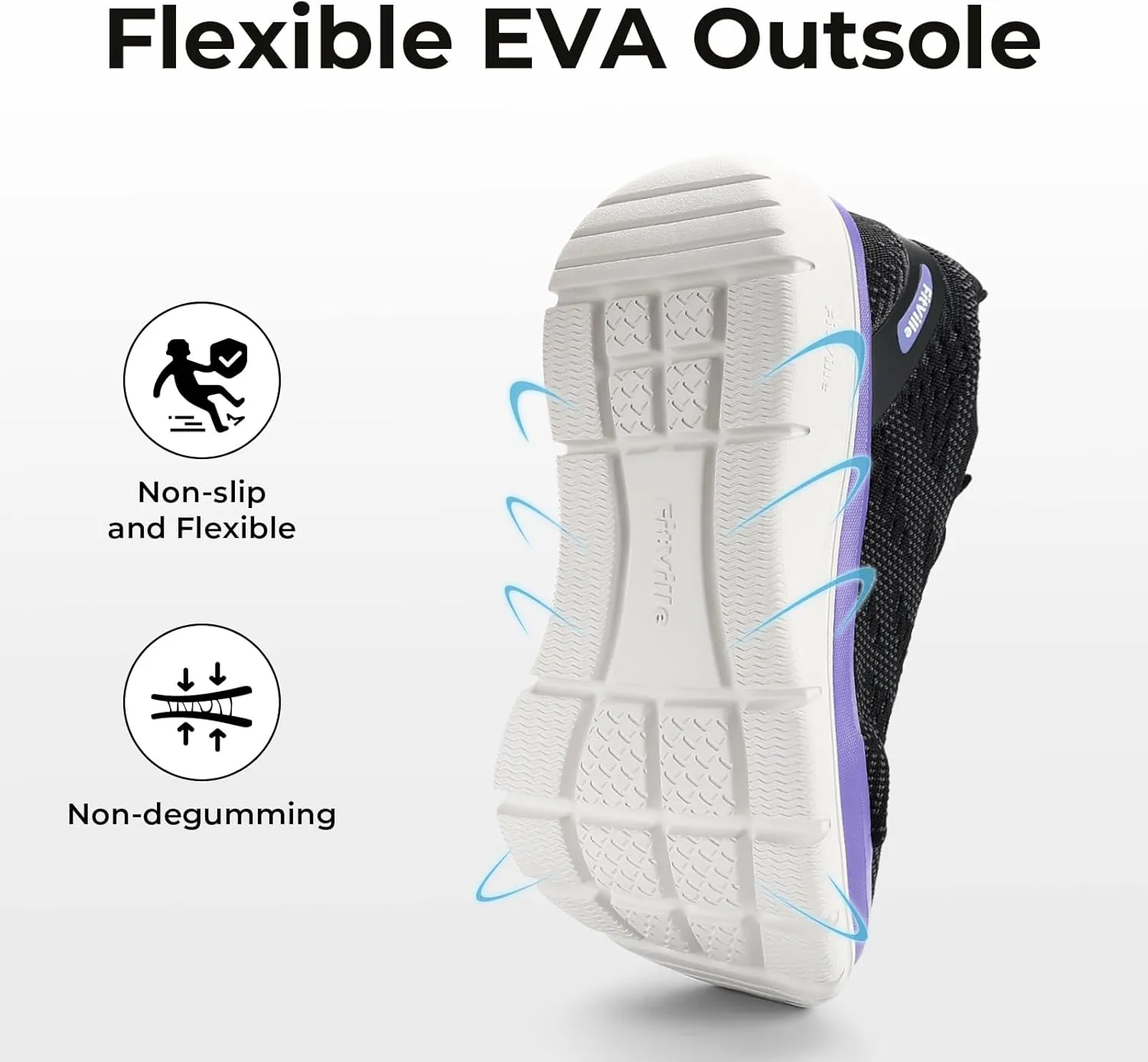 FitVille Women's Wide Walking Shoes Lightweight Sneakers for Women Wide Width for Flat Foot Plantar Fasciitis Heel Pain Relief - Cloud Walker V8
