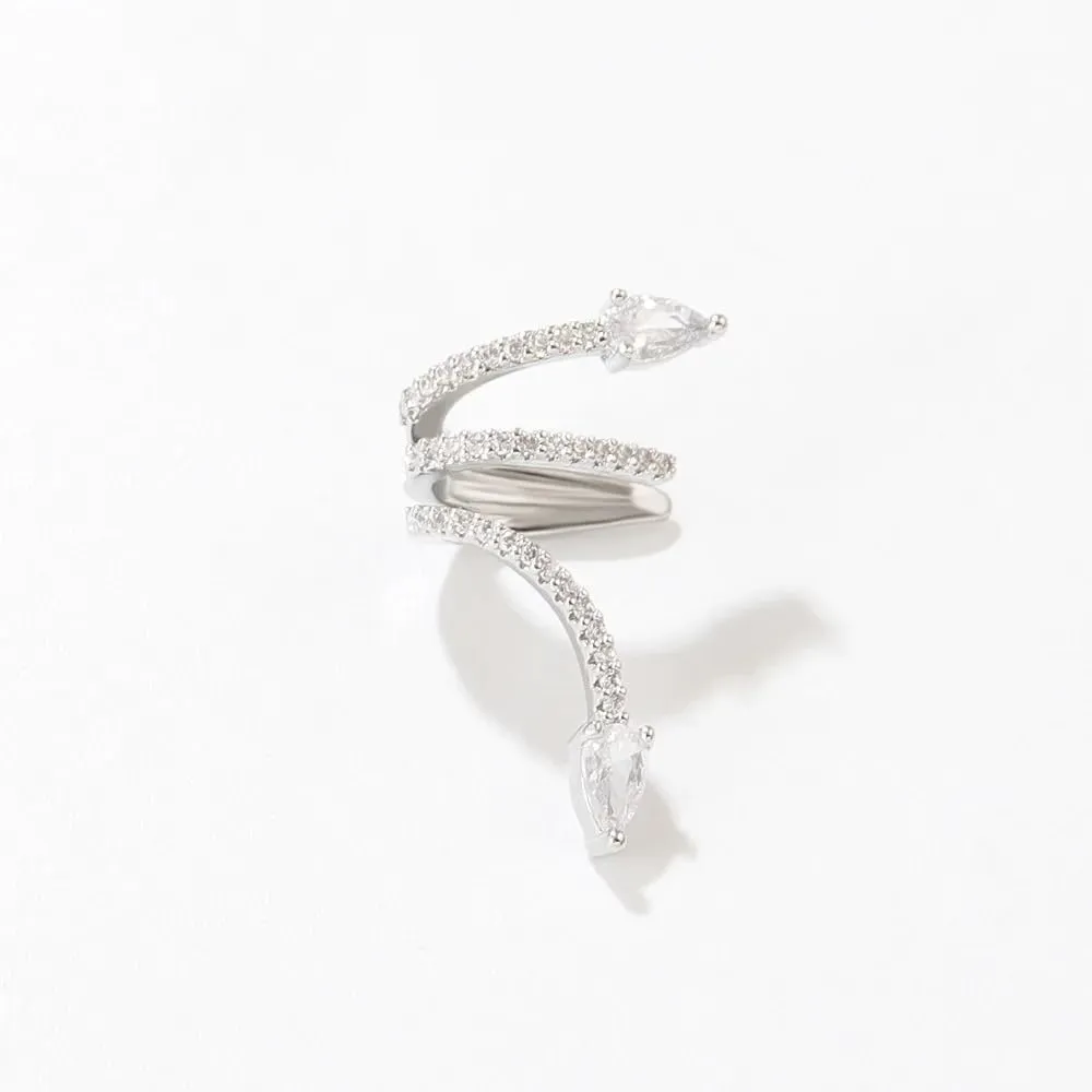    for Women Non Piercing Ear Cuffs Ear Cuff for Non Pierced Ears Clip on Cartilage Earring   Lightweight (Silver)