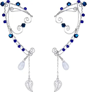 FRESHME Elf Fairy Ear Cuffs - Handmade Plum Blossom Fairy Earrings Cuffs