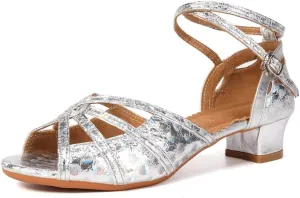 Girls Ballroom Latin Dance Shoes Glitter Party Salsa Tango SandlesModel TX53-4