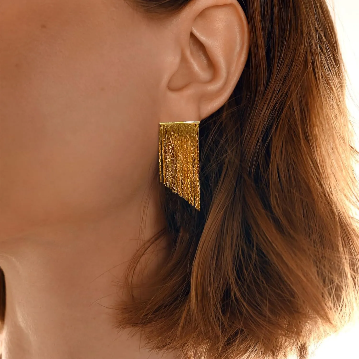 Gold Tassel Earrings for Women Gold Dangle Earrings Long Threader Earrings Chain Drop Earrings for Girls