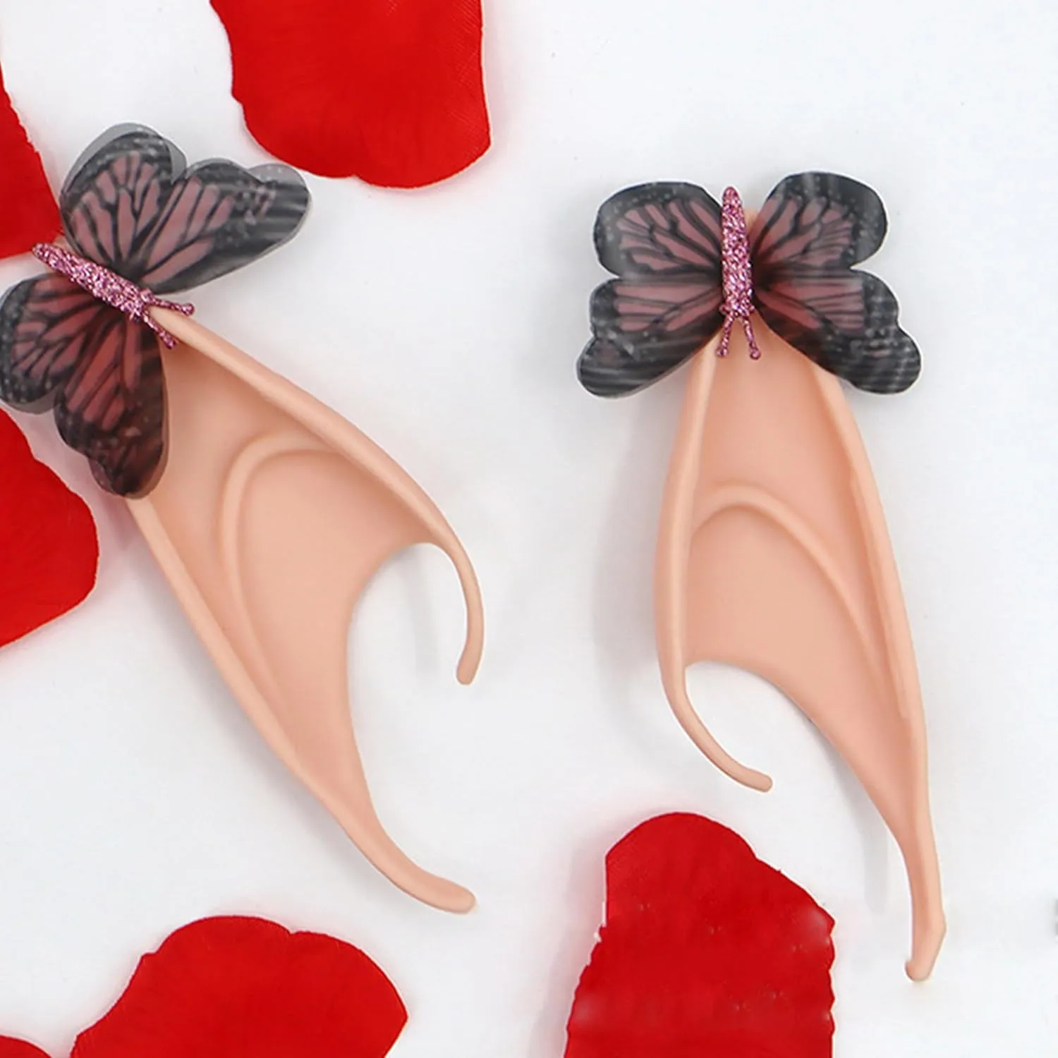 Gothic Elf Ear Cuffs for Women Fairy Ear Cuff Earrings Butterfly Ear Wrap Earrings for Women Cosplay Costumes