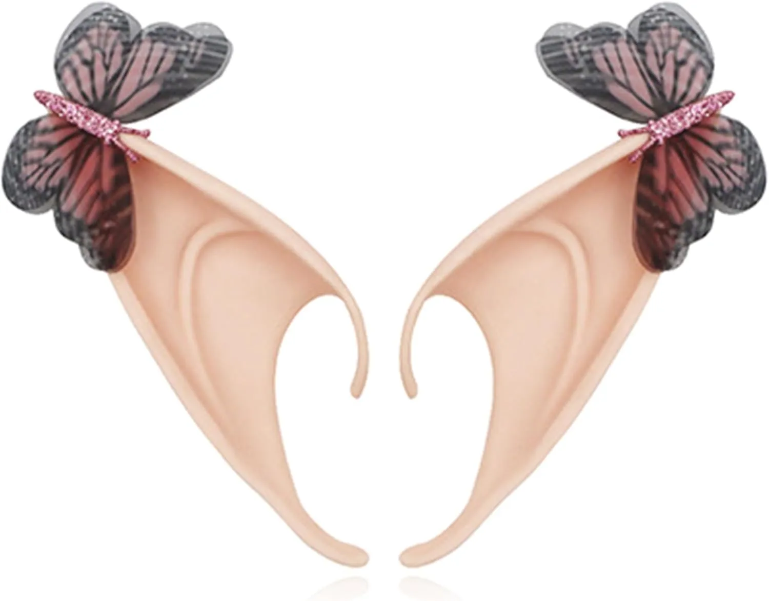 Gothic Elf Ear Cuffs for Women Fairy Ear Cuff Earrings Butterfly Ear Wrap Earrings for Women Cosplay Costumes