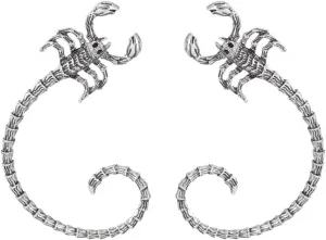 Gothic Scorpion Ear Cuff Jewelry Vintage Dark Ear Wrap Earrings for Men and Women Halloween Cosplay Costume Accessories