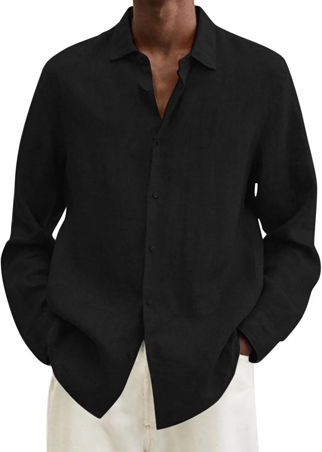 Guayabera Shirts for Men Cotton Linen Big and Tall Casual Button Down Short Sleeve Office Casual Vacation Travel
