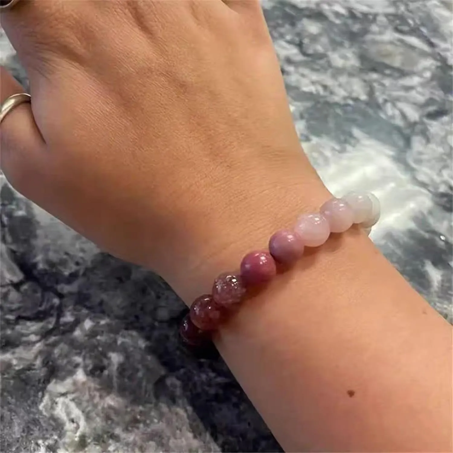 Handmade Beaded Lucky Bracelet, 8mm Fashion Bead Bracelet